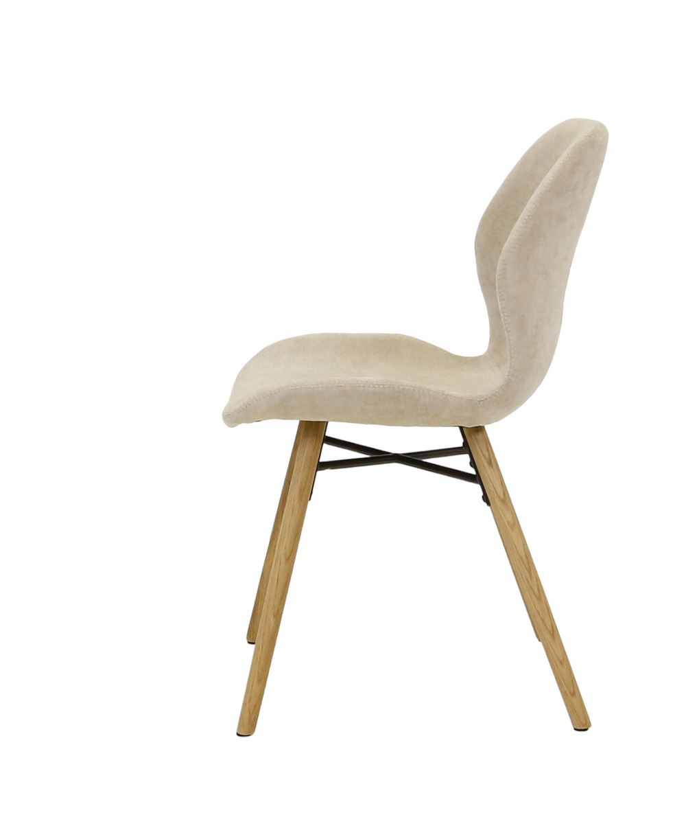 Chaise tissu soft touch sable