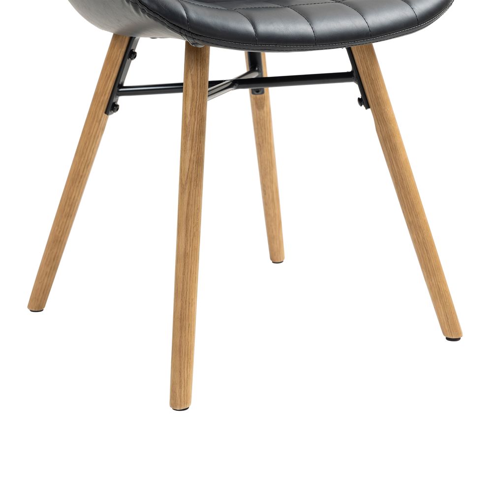 Chaise repas PU noir