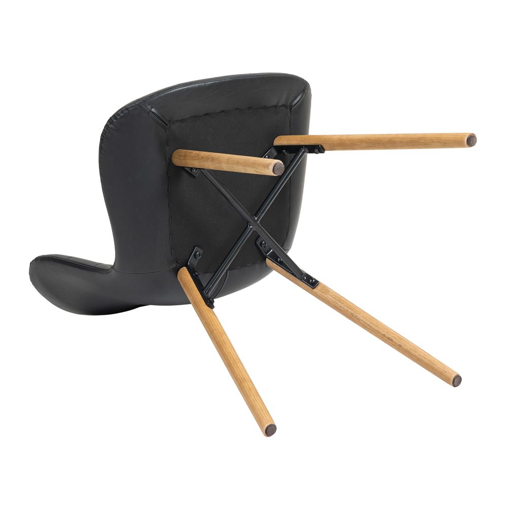 Chaise repas PU noir
