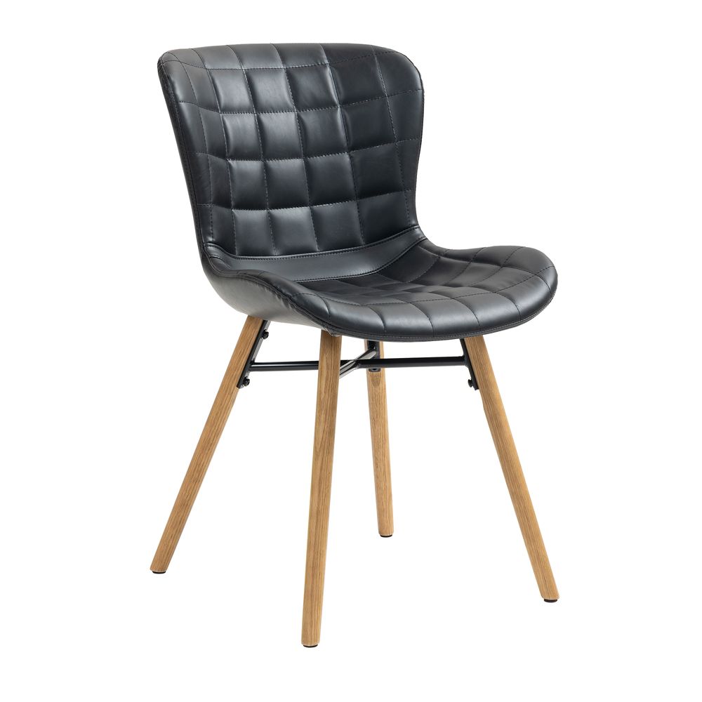 Chaise repas PU noir