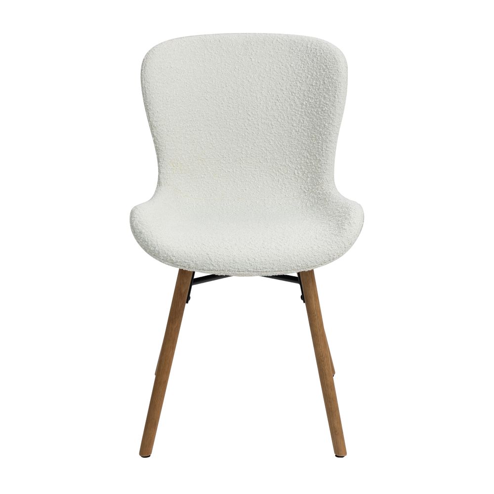 Chaise repas effet bouclette écru
