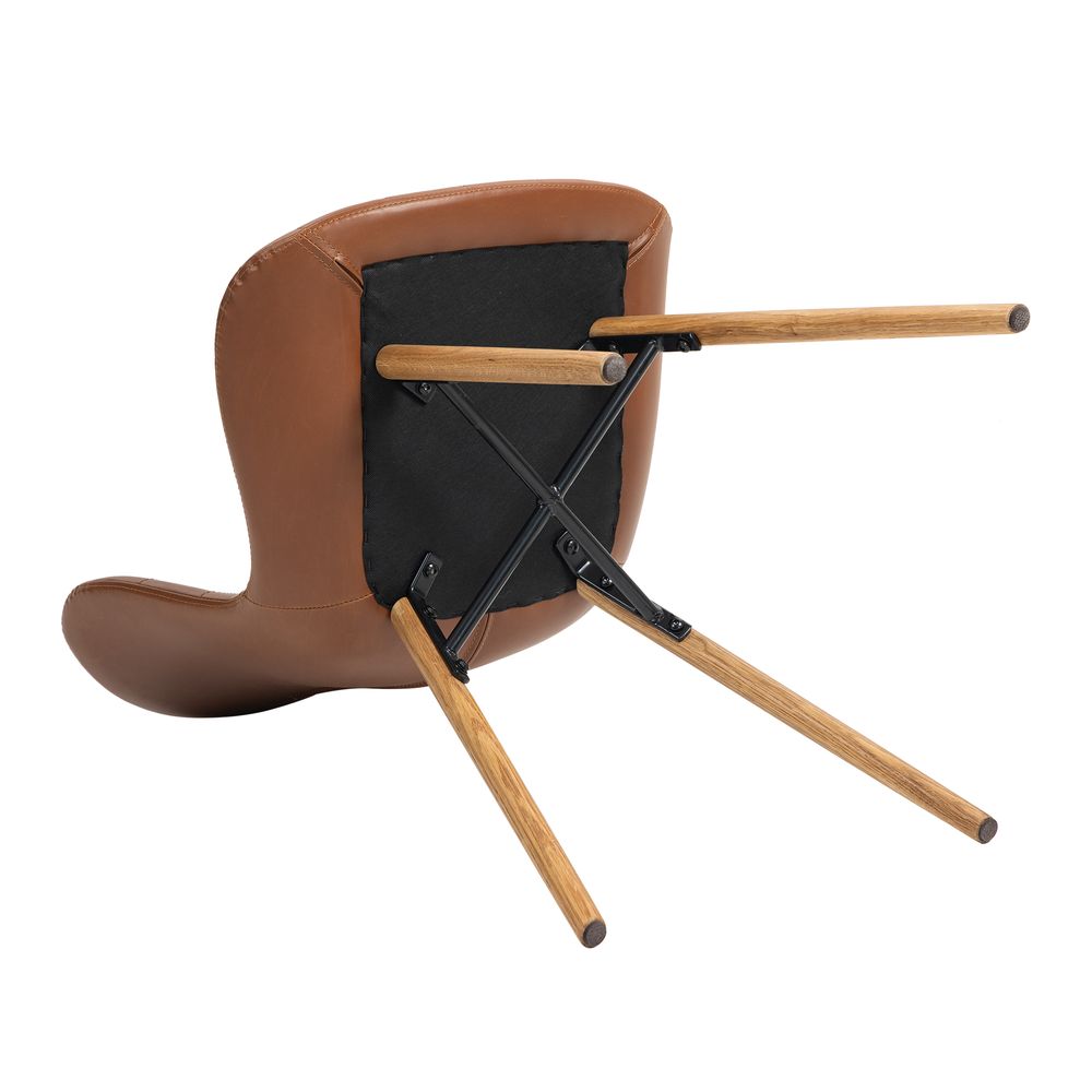 Chaise repas PU marron