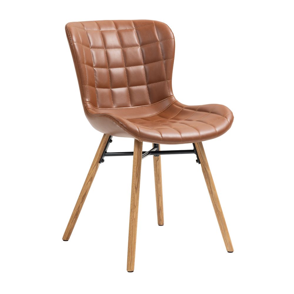 Chaise repas PU marron