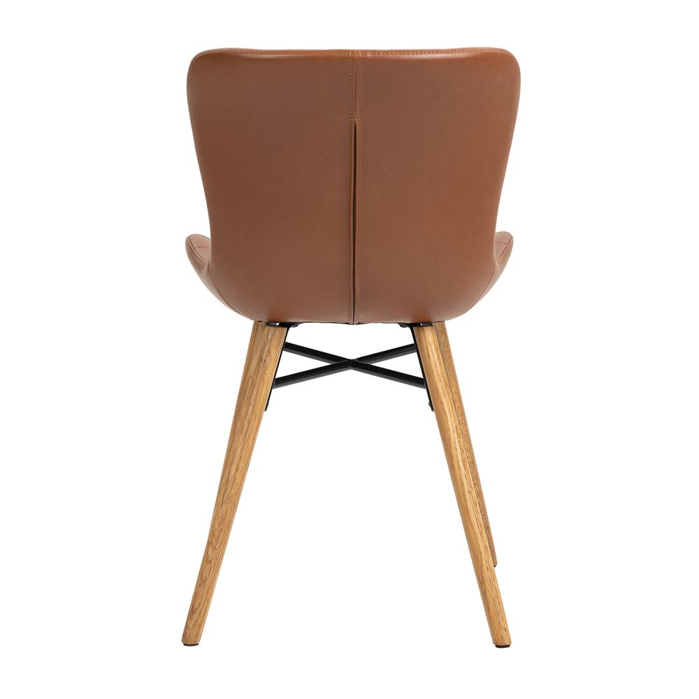 Chaise repas PU marron