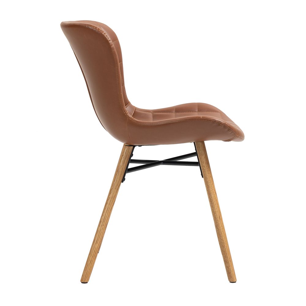 Chaise repas PU marron