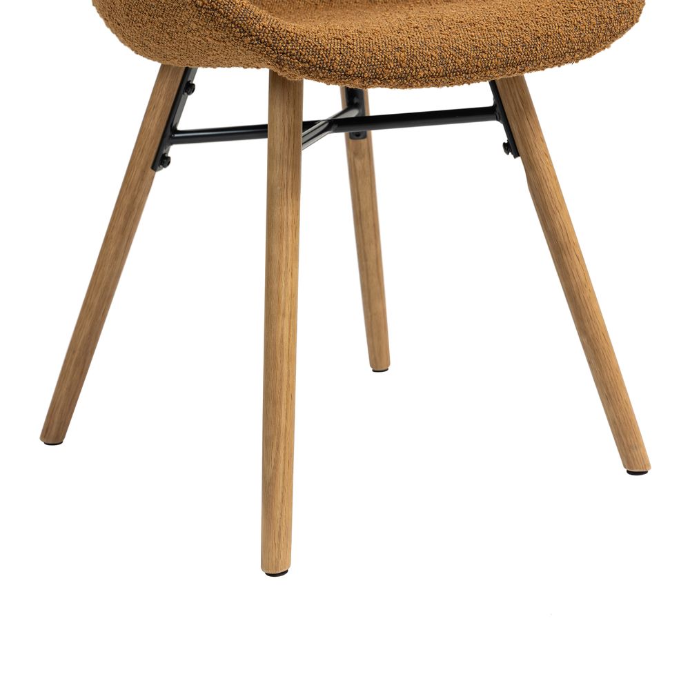Chaise repas effet bouclette cuivre