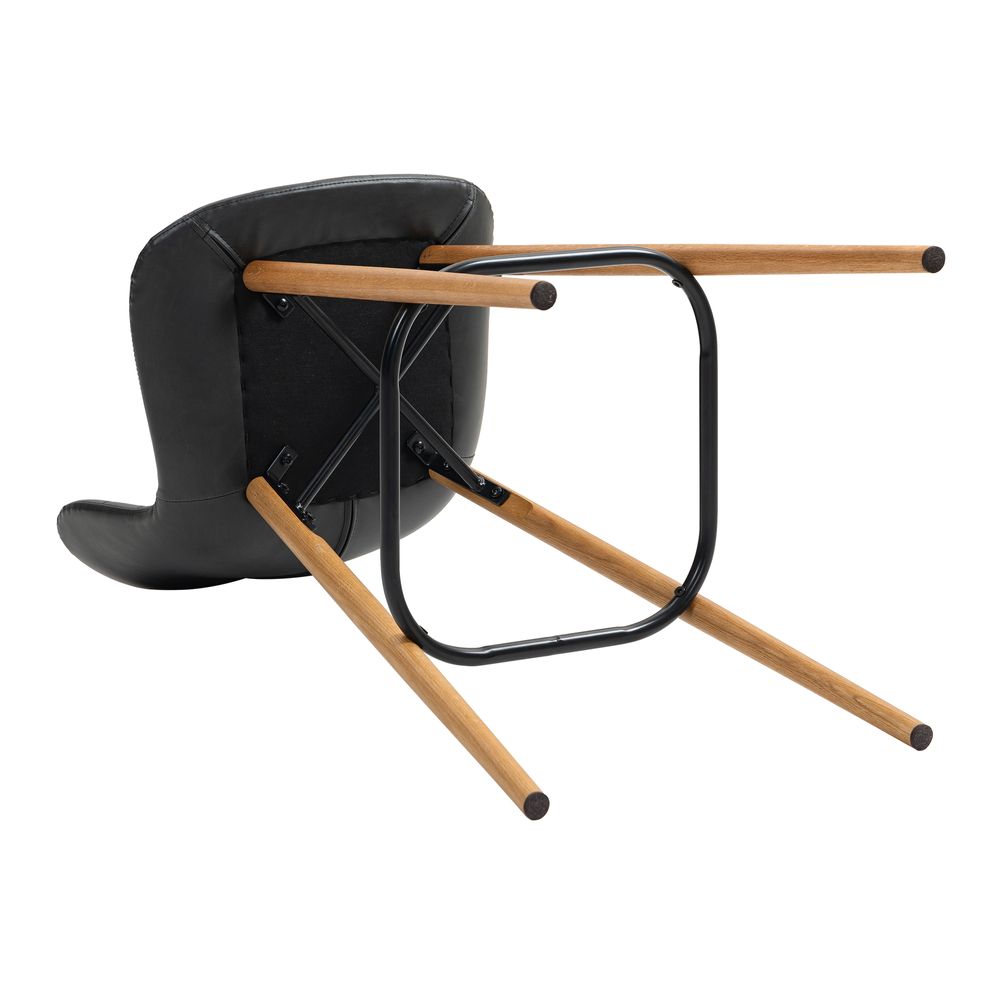 Chaise snack PU noir