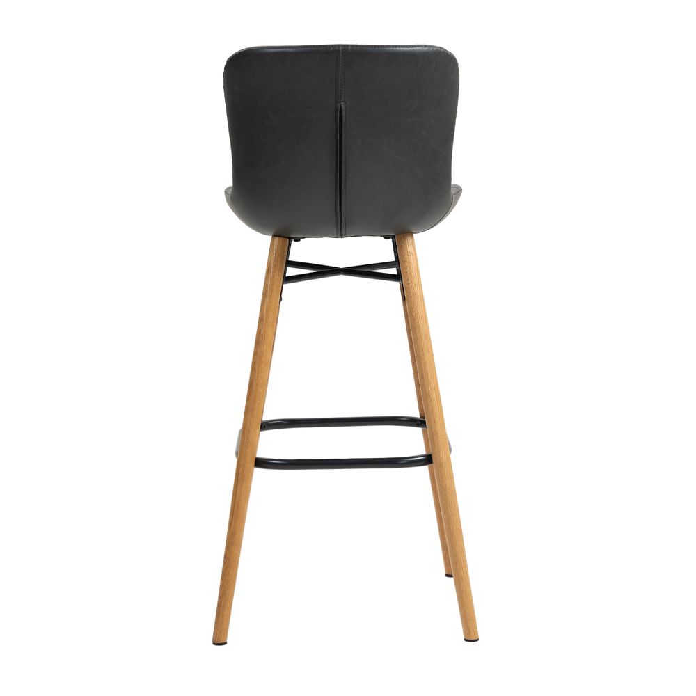 Chaise snack PU noir