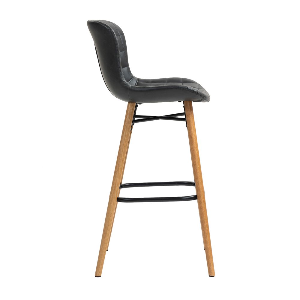 Chaise snack PU noir