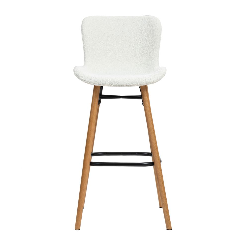 Chaise snack effet laine bouclette écru