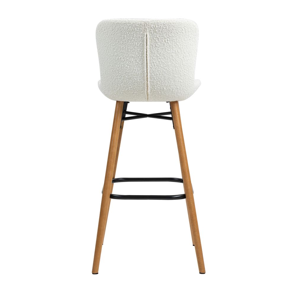 Chaise snack effet laine bouclette écru