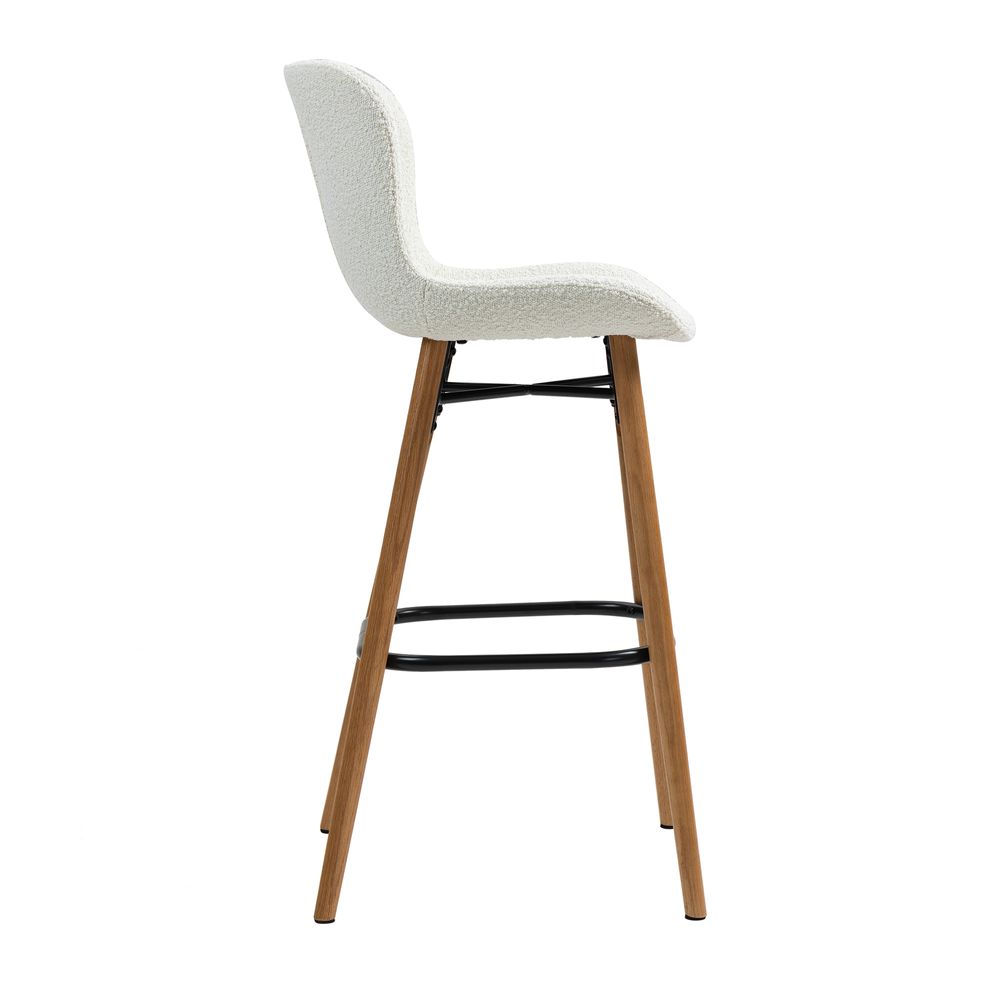 Chaise snack effet laine bouclette écru
