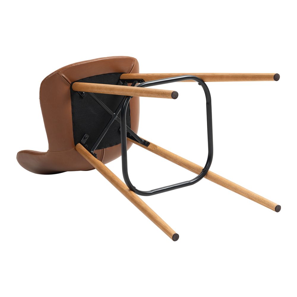 Chaise snack PU Marron