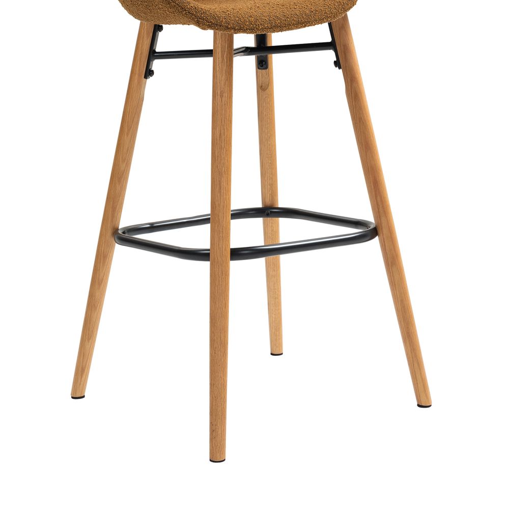 Chaise snack effet laine bouclette cuivre