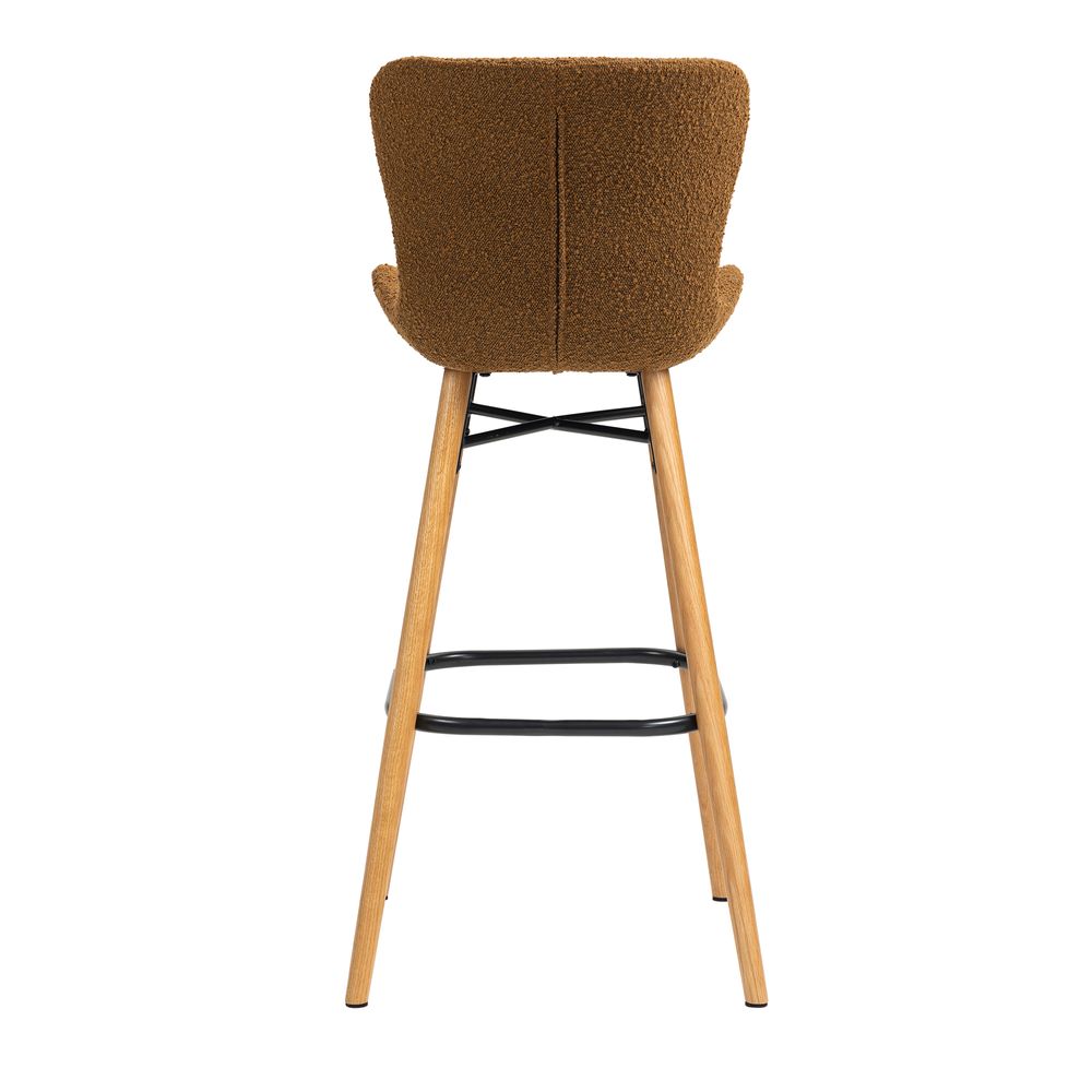 Chaise snack effet laine bouclette cuivre