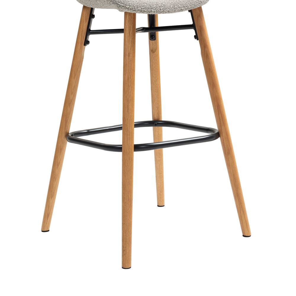 Chaise snack effet laine bouclette gris clair