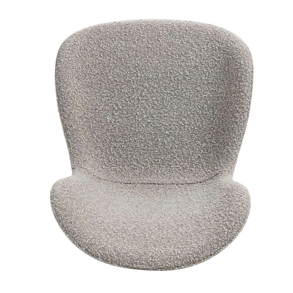 Chaise snack effet laine bouclette gris clair