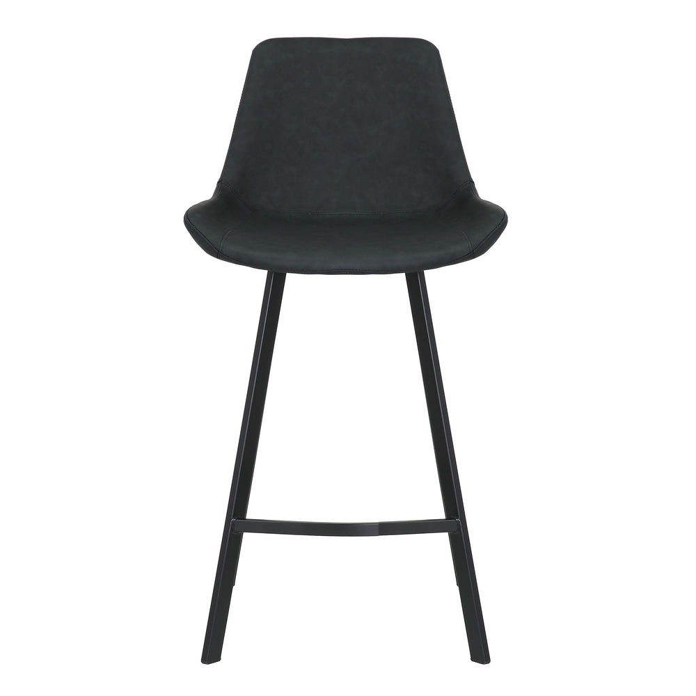 Chaise snack PU noir mat