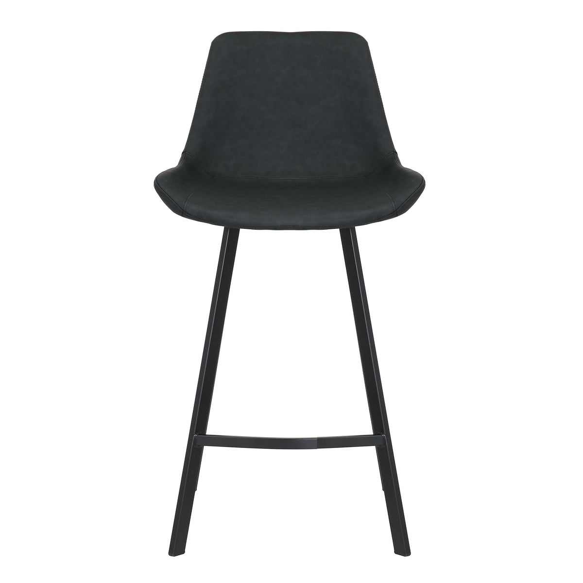 Chaise snack PU noir mat