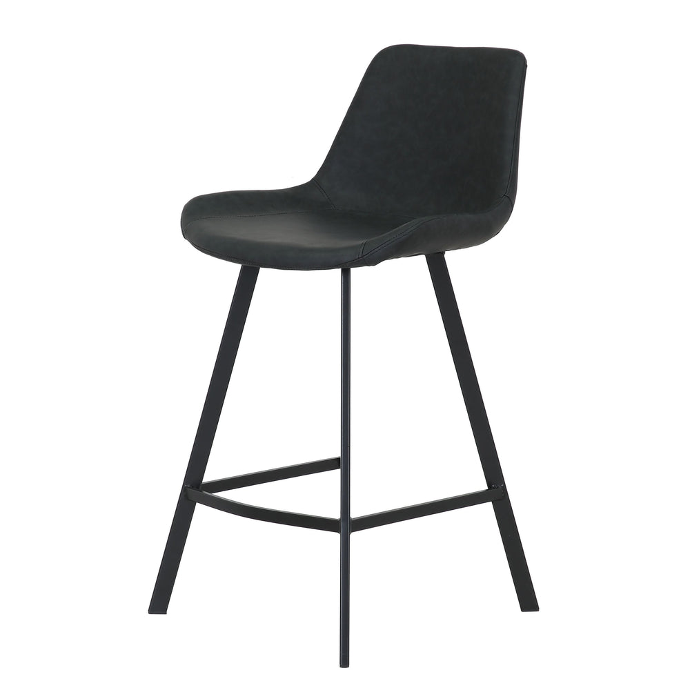 Chaise snack PU noir mat