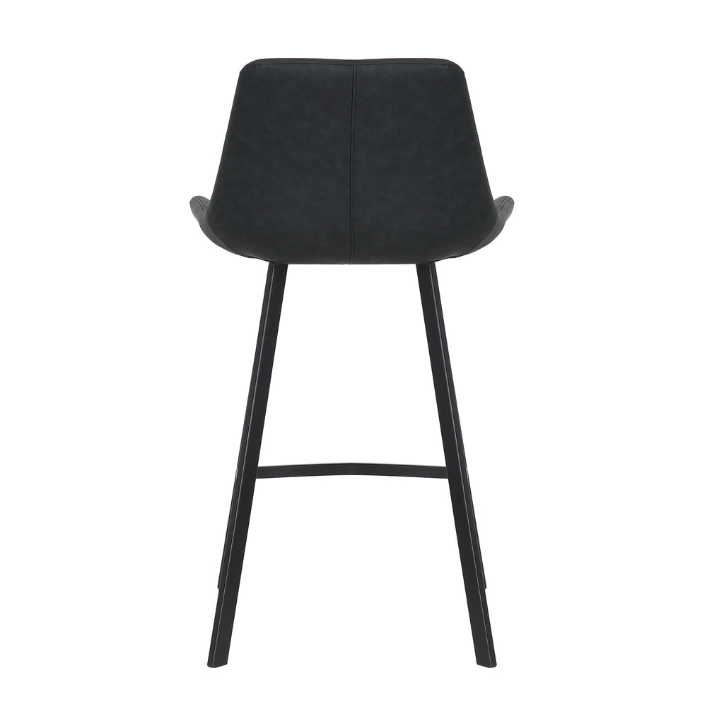 Chaise snack PU noir mat