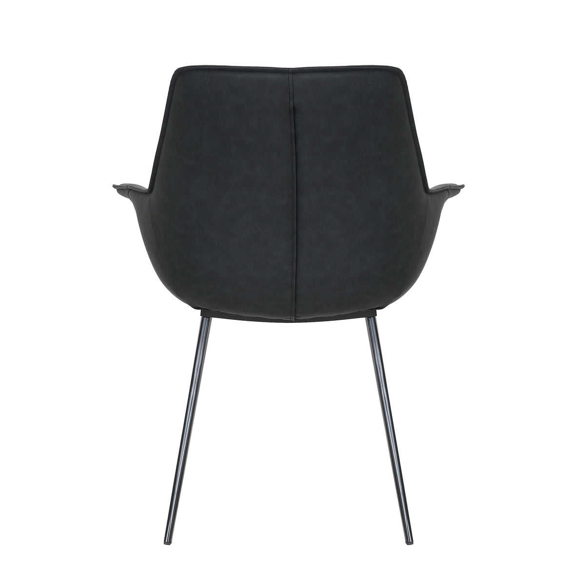 Fauteuil repas PU noir mat