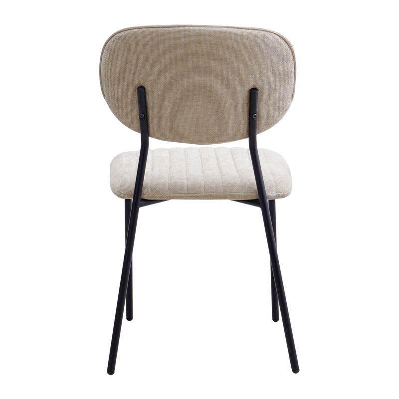 Chaise repas tissu beige