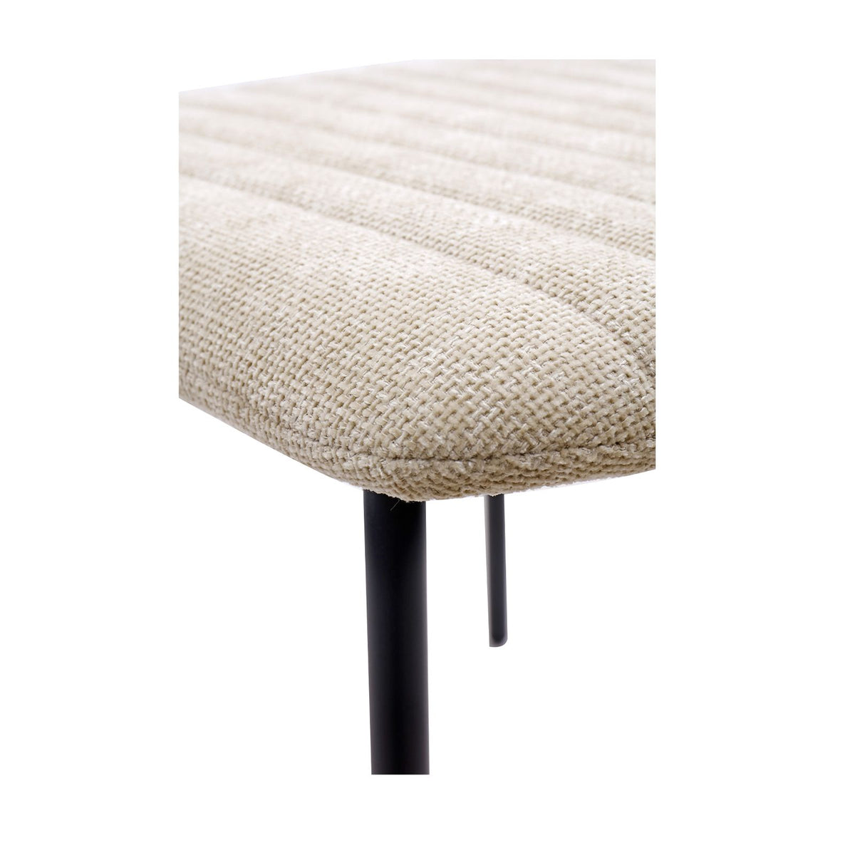 Chaise repas tissu beige