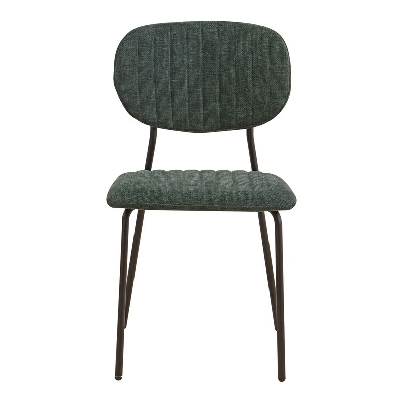 Chaise repas tissu vert sapin