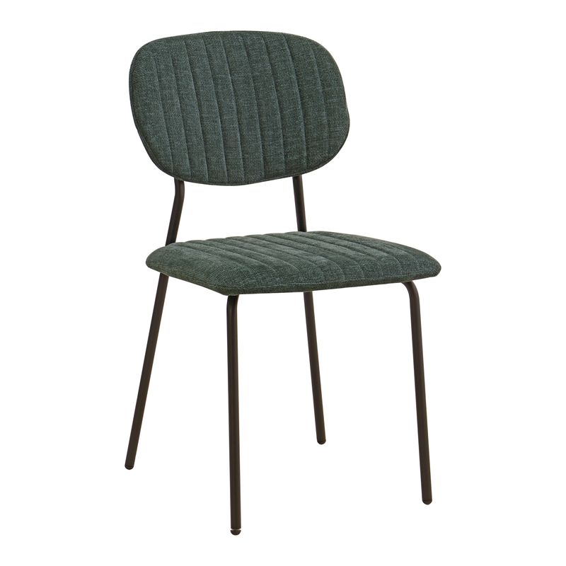 Chaise repas tissu vert sapin