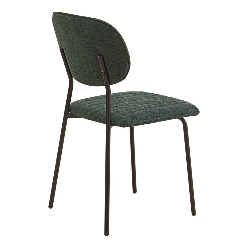 Chaise repas tissu vert sapin