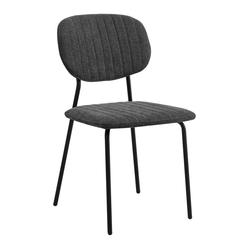 Chaise repas tissu gris foncé