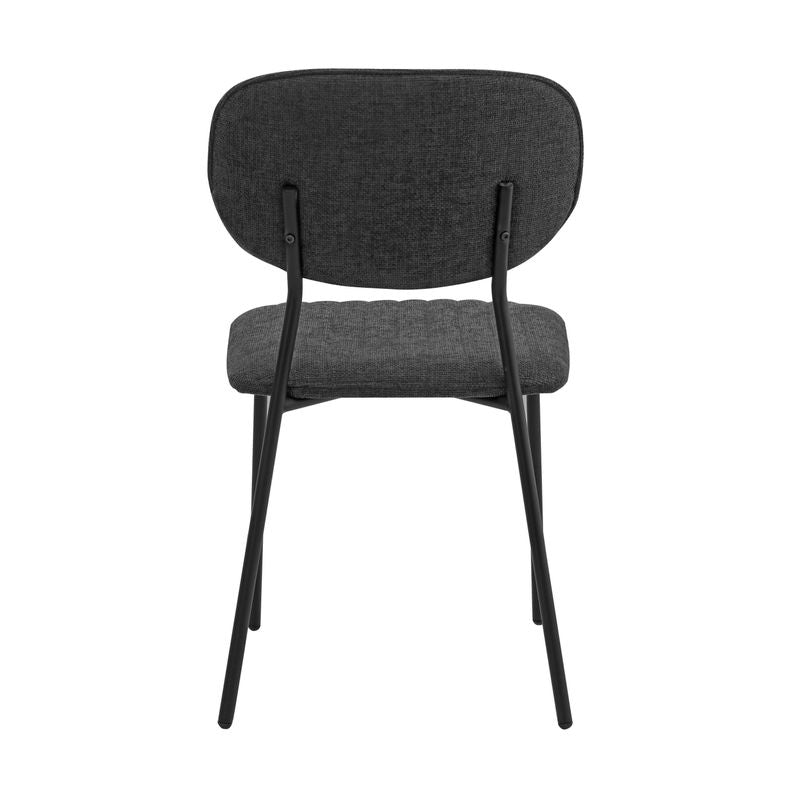 Chaise repas tissu gris foncé
