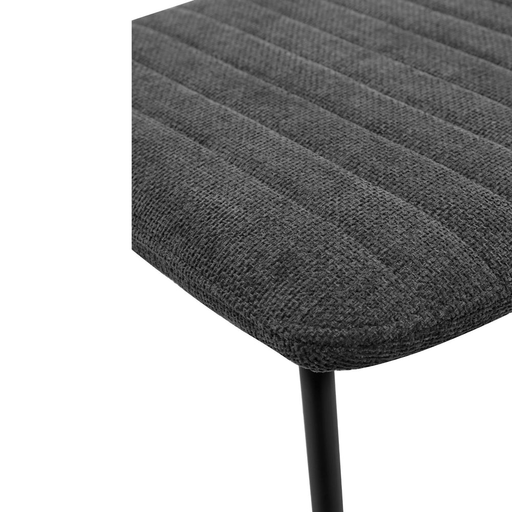 Chaise repas tissu gris foncé