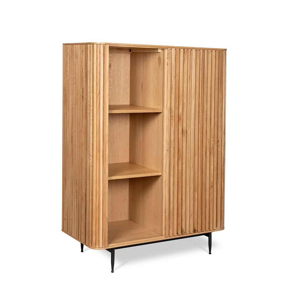 Meuble haut 1 porte coulissante chêne naturel