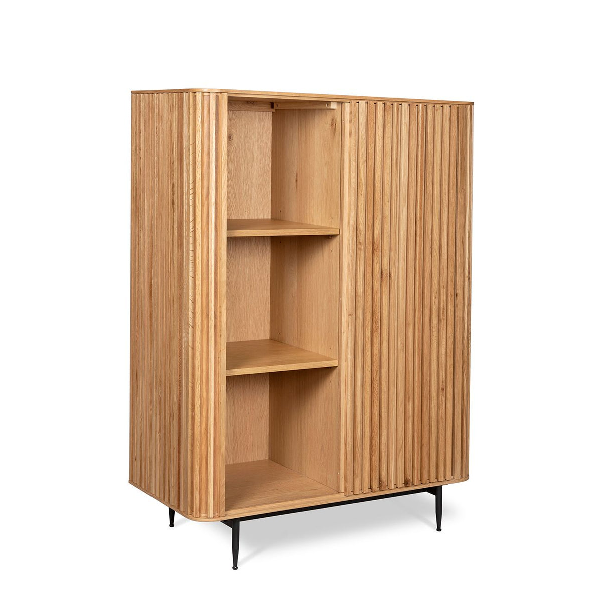 Meuble haut 1 porte coulissante chêne naturel