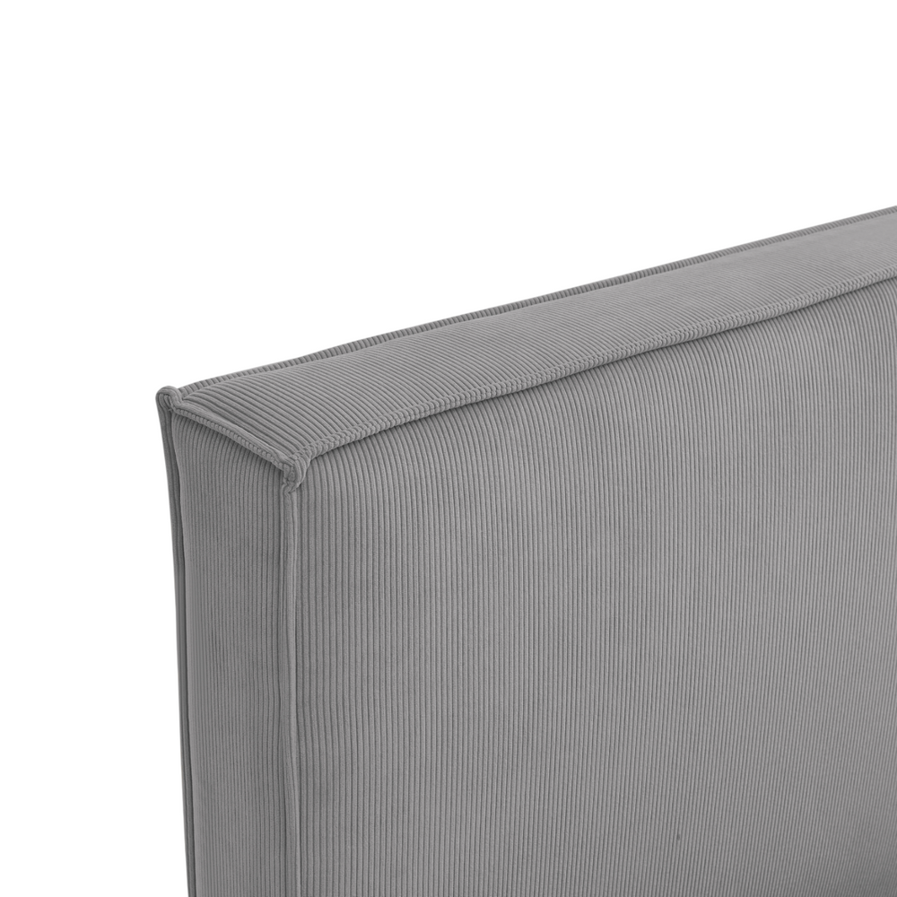 Lit coffre 140 x 190 cm gris