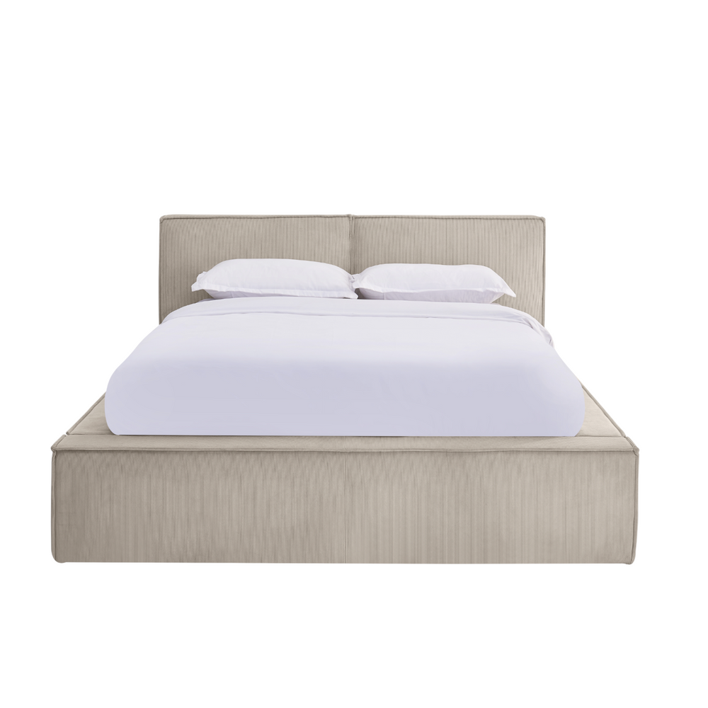 Lit coffre 160 x 200 beige