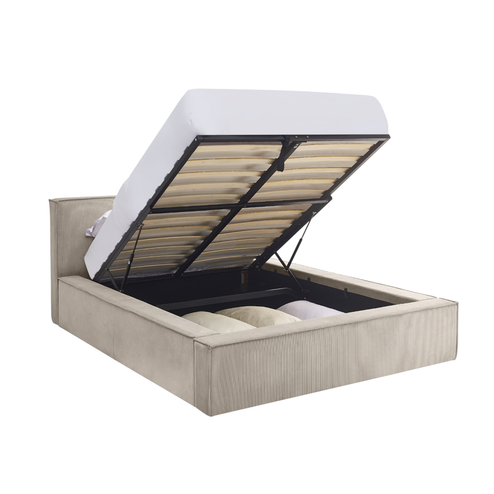 Lit coffre 160 x 200 beige