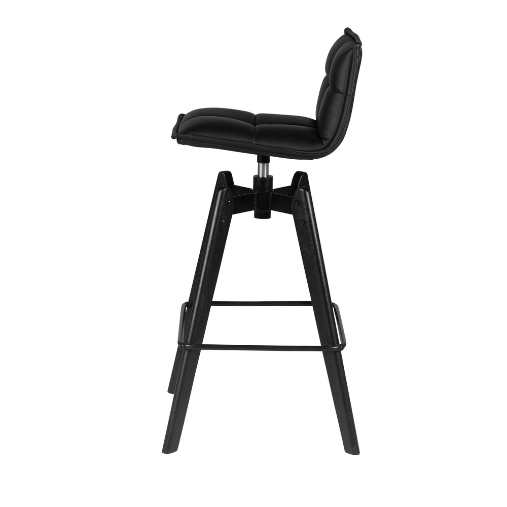 Chaise snack noir pieds chêne noir