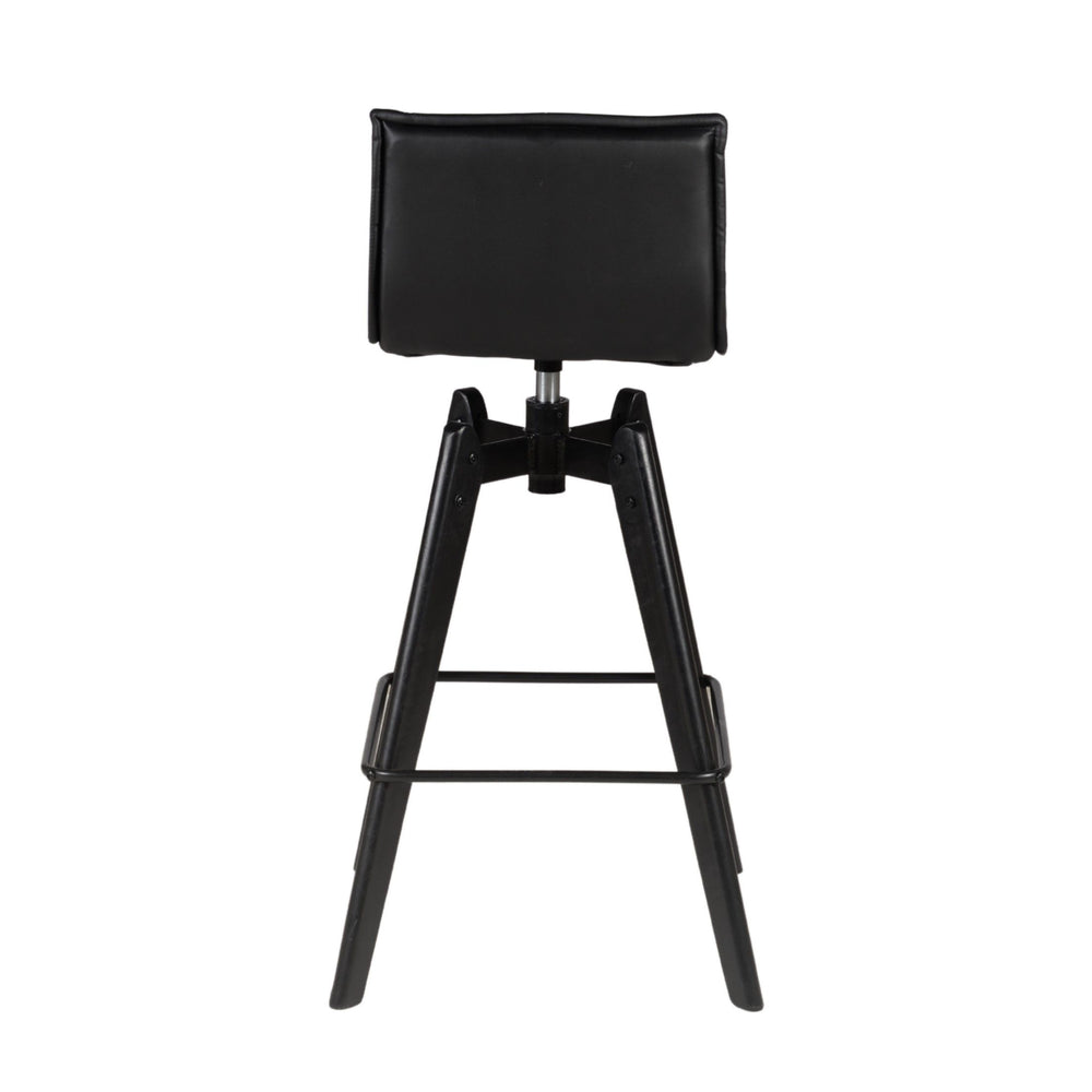 Chaise snack noir pieds chêne noir