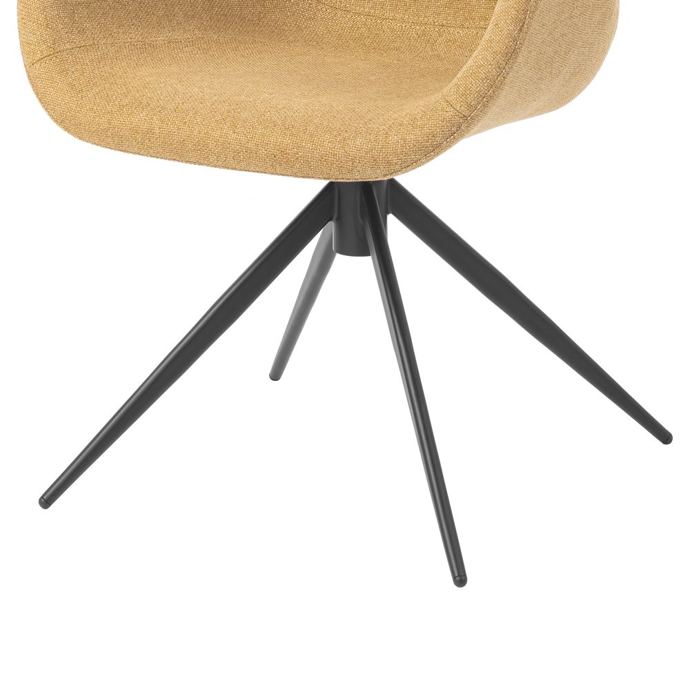 Chaise repas accoudoir tissu miel