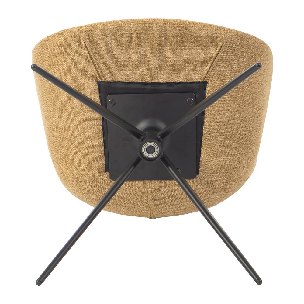 Chaise repas accoudoir tissu miel