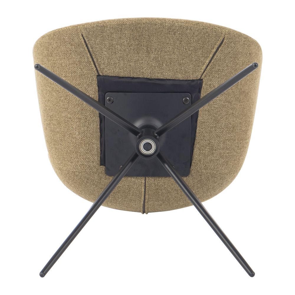 Chaise repas accoudoir tissu kaki