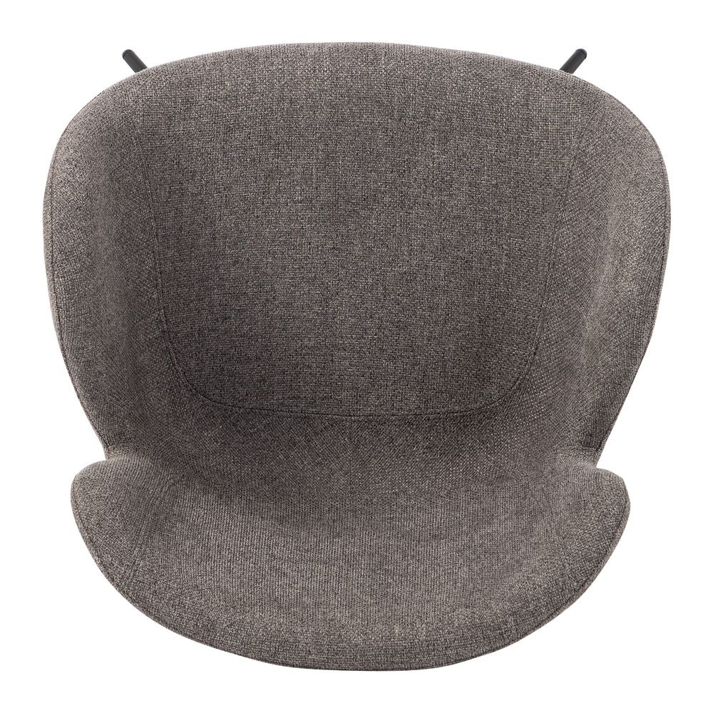 Chaise repas accoudoir tissu gris foncé
