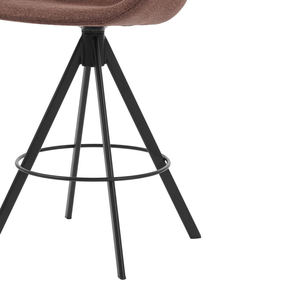 Chaise snack tissu rouge lie de vin