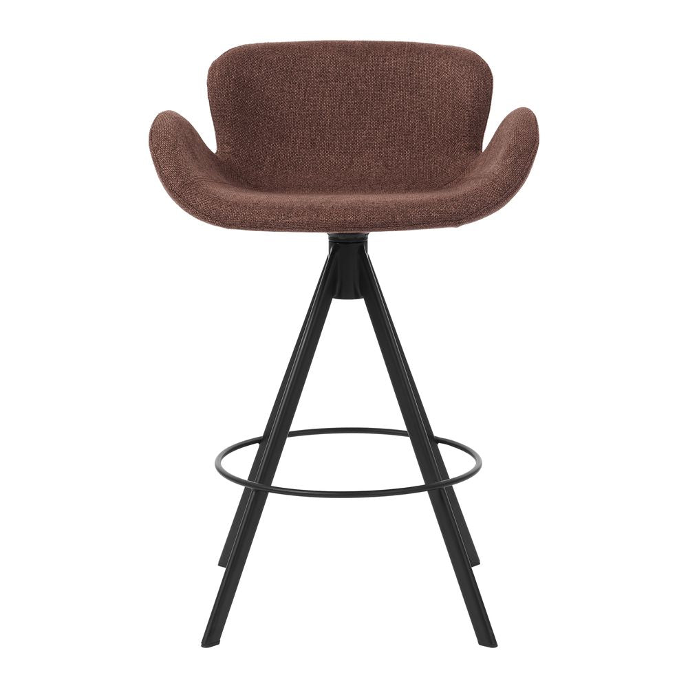 Chaise snack tissu rouge lie de vin