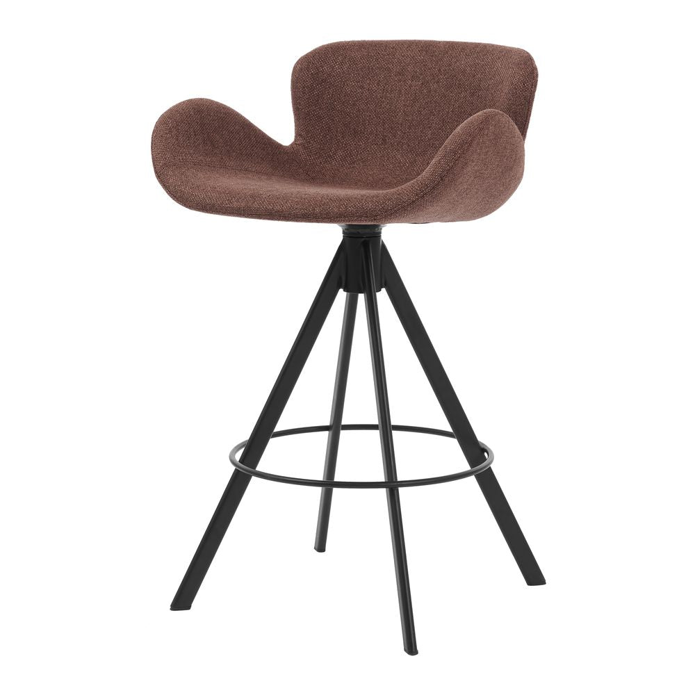 Chaise snack tissu rouge lie de vin