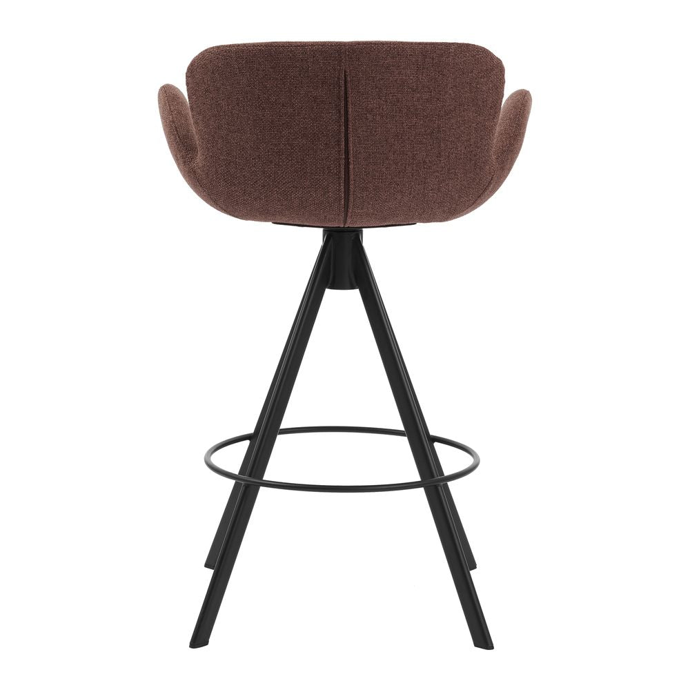Chaise snack tissu rouge lie de vin