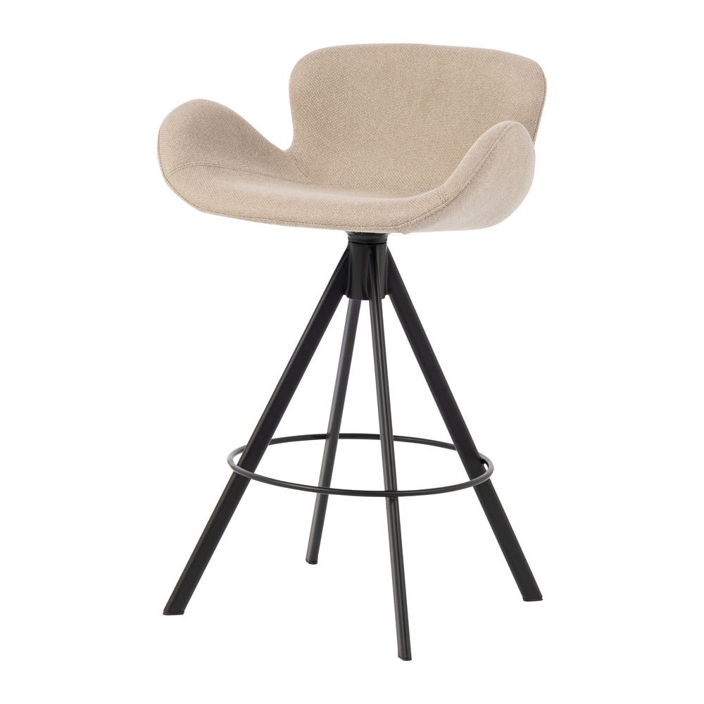 Chaise snack tissu gris beige